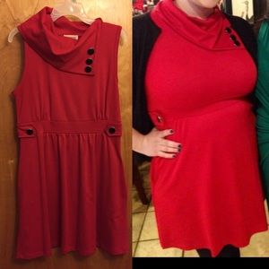 ModCloth Coach Tour dress in red